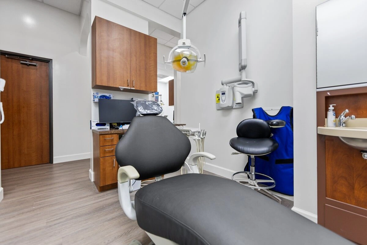 Dental chair in a treatment room at Richmond Dental Care